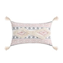 인스 보헤미안 에스닉 플리스 프린지 쿠션 쿠션 커버 홈웨어 소파침대 머리맡 베개, 마름 사각 수술 허리베개, 30*50cm 무함유심