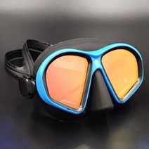 스노쿨링 스쿠버 방수 마스크 수경 미러 렌즈 다이빙 전문 다이빙 스노클링 세트 안개 풀, 블랙12