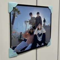 테두리 코너 스티커 폴라로이드 사진 벽꾸미기 엽서붙이기 하늘색 1EA