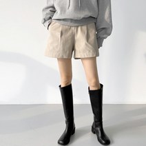 모던 핀턱 기모 숏팬츠