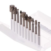 10pcs dremel 카바이드 로터리 버 미니 드릴 비트 세트 마이크로 금속 목공 조각 나무 도구 유리 다이아몬드 키트 cnc 취미, 원색