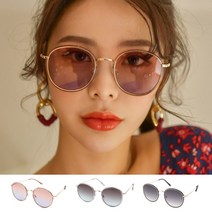 헤링본 여성 금테 선글라스 메탈 라운드 투톤 썬 여름 패션 뿔테 오버사이즈 GD219