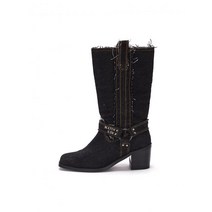 MATIN KIM FABRIC MIX WESTERN BOOTS IN BLUE MK2312SO002M0BL 209087