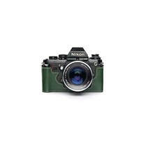 니콘용 핸드메이드 정품 리얼 가죽 하프 카메라 케이스 가방 커버 F3 F3HP F3AF F3T 커피색, Green