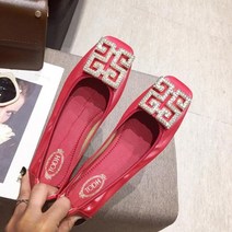 로퍼 단화 가을 플랫 신발 여성 스퀘어 헤드