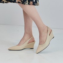 분홍슈즈 6cm 웨지힐 슬링백 구두 정장 펌프스 미들힐 PA-0550
