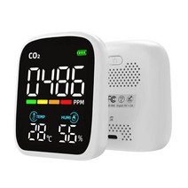 이산화탄소 농도계 이산화탄소 검출기 CO2 센서 온도 측정 습도 측정 3 in 1 고정밀 NDIR 방식 400-5000PPM 측정 범위 실시간 감시 고농도 경보 기능 CO2 농도 측정기 온도 습도 긴급 대책 바이러스 감염 예방 대책 공기질 측정기 (통상 버전)