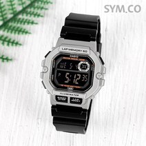 카시오 랩기능 10년전지 우레탄 런닝시계 WS-1400H-1B