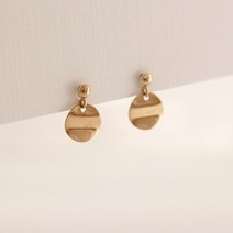 제이로렌 1G0187 10K&14K 베이직 웨이브 코인 모빌귀걸이