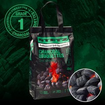 스테츠 1등급 코코넛 차콜 브리켓 바베큐 숯 4kg (야외 캠핑 펜션 업소 고기 구이), 1개