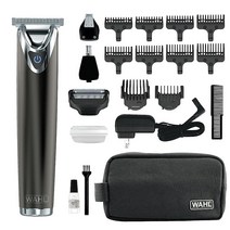 Wahl 남성용 수염 트리머 스테인리스 스틸 리튬 이온 2.0+ 슬레이트(9864)