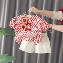 PigPug 여자 어린이 여름 22 양기 아동복 여자 아기