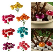 BUyuS이끼 장식버섯 DIY 식물 홈 정원 화분 수지 공예 인공굿딜 브이숍, 장식버섯핑크SE03467