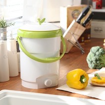 창신리빙 밀폐형 리프 음식물 쓰레기통 4.5L, 오렌지