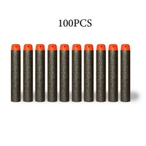 서바이벌 페인트볼 72CM 리필 다트 총알 구멍 있음 소프트 너프용 장난감, Black 100PCS
