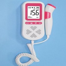 태아심음측정기 초음파 30MHz 도플러 가정용 임신 한 여성을위한 태아 심박수 모니터 아기, 3.AA Battery Pink