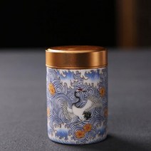 법랑용기 밀폐 범랑 용기 에나멜 컬러 도자기 미니 차 캐디 밀폐 저장 용기 금속 뚜껑 휴대용 운반 항아리, 07 4.7x6.7cm
