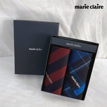 마리끌레르 선염 자수 남자 손수건 2매세트