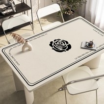 가죽 식탁매트 식탁 테이블 유리대용 가죽 방수 식탁매트 책상 보호필름, 70x130cm, D