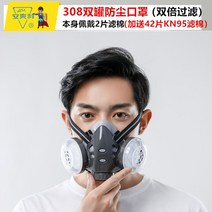 방독면 산업용 방진 방연 방독 마스크 전용 송기 화재 화학 분진 1급 대피용 전면, PS방독방진+필터 2개 (필터면 4매, 귀마개 2매)