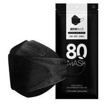 [100매]KF80 마스크 대형 굿바이더스트 클린원 블랙 3D / 성인용 4중구조 국산원부자재 귀안아픈 황사방역 보건용 마스크 100매