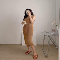 주식회사 브이와이 VY 여자 슬리브리스 U넥 12컬러 언발 원피스 (8597927)