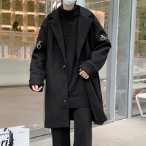 모직 교복 코트 하프코트 남성 고등학생 등교길 겨울 트렌치코트 올매치 학교가자 대학생 재킷 커플 학생 캐주얼