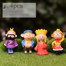 장식소품 인형 사슴 감성소품 유럽식 요정 정원 키트 테라리움 액세서리 장식 미니어처, d25--4pcs pvc