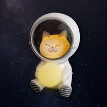 비행사 우주곰 우주냥 비행사 LED 미니 무드등, 우주곰+우주냥