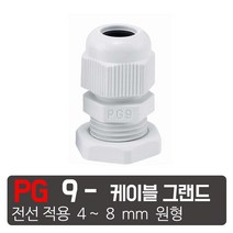 PG- 9 흰색색 케이블그랜드 소켓 방수 PG 플라스틱 커넥터, PG- 9 흰색