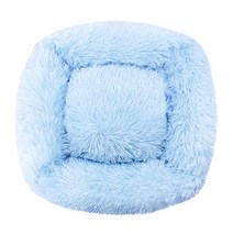 애완견 침대 슈퍼 소프트 개집 사각형 푹신한 고양이 집 따뜻하고 편안한 수면 쿠션 매트 소파 빨 수있는 강아지 플러시, Light blue+40CM Small Up To 2K