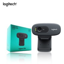 Logitech-컴퓨터 카메라 C270/C270i/C310/C170 HD USB 웹캠 원격 회의 마이크 노트북 드라이버 없는 설치, 한개옵션1, 01 C270 brand new