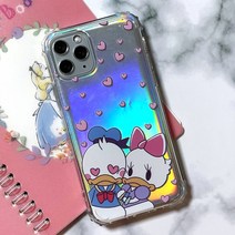 투명범퍼젤리) 커플 하트 오리 사랑이야기 아이폰 갤럭시 폰케이스