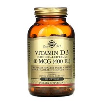 솔가 비타민D3 콜레칼시페롤 10mcg 400IU 소프트젤 250정 햇빛 잇꽃 심해, 1개, 1병
