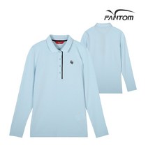 팬텀 골프 fantom여성 배색 카라 포인트 티셔츠 F22201TO951_BL, 100, BL