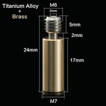 3D프린터 관련 부품 용품 3DSWAY Bi-Metal V6 열 브레이크 모든 금속 Heatbreak 티타늄 합금 황동 M6 스레, 01 TA-B Smooth Long_03 10pcs