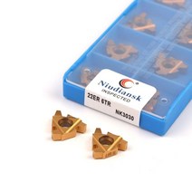 22ER 4.0TR 5.0TR 6.0TR 22IR 4TR 5TR 6TR NK9030 NK3030 카바이드 스레딩 인서트 CNC 선반 커팅 블레이드 나사 선삭 공구, 22IR 4.0TR NK3030, 100PCS(10box)