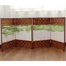 편백나무 원목 낮은파티션 낮은 인테리어가벽 가림막, 대나무색 80 cm 폭 40 cm 4 잎