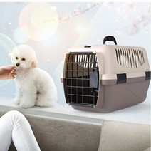 반려동물 산책 외출 캐리어 이동장 컨넬 뉴브라운, 없음