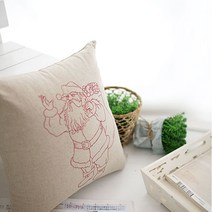 소잉홀릭 [세일] 커트지 / 린넨자수 스토리 크리스마스 기뻐하는아이들 - 크리스마스원단