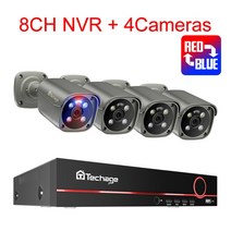 자동차블랙박스 차량용카메라 가성비 사이드 후방 측면 Techage-4K 보안 카메라 시스템 울트라 HD 8MP POE, 02 8CH NVR 4PCS Camera_03 2T