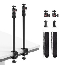 SmallRig-카메라 데스크 마운트 테이블 스탠드 1/4 "볼 헤드 13"-35.4 조절 가능한 조명 탁상, 01 2 PCS