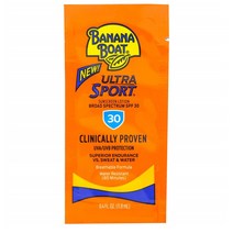 Banana Boat Sport Sunscreen 바나나보트 스포츠 선스크린 선로션 휴대용 1회용 SPF 30 24개입, 1개