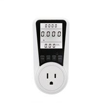 디지털 / 플러그 전력계 120 전압 소비 와트 에너지 미터 전기 분석기 모니터, [01] White Light, [06] US Plug