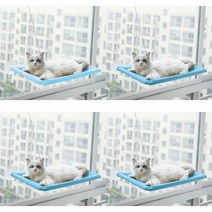 고양이 윈도우 해먹 민트 냥이해먹 유리창해먹