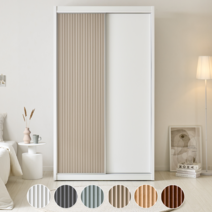 레오가구 슬라이딩쿠페 템바보드 포인트 옷장 (6color), 블루그레이, 2통