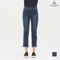 [비비올리비아] 밑단 디테일 슬림핏 데님 팬츠_VVCMPUF7411