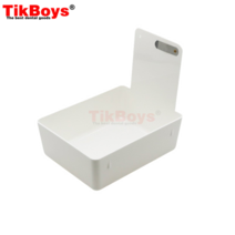 더스트박스 치과 실험실 작업팬 다채로운 ABS 플라스틱 트레이 상자 내구성 보관 케이스 금속 클립 홀더 포, 09 White 7pcs