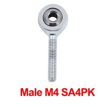 킹룬 SA4PK SA3PK SI3PK SI4PK 남성 여성 어안 베어링 M3 M4 오른쪽 스레드로드 엔드 조인트 3D 프린터 델타 코셀 5 개, 04 Male M4 SA4PK