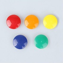 10P 32mm 원형 학교 회사 냉장고 자석 화이트보드소품 투두리스트 메모정리, 흰색